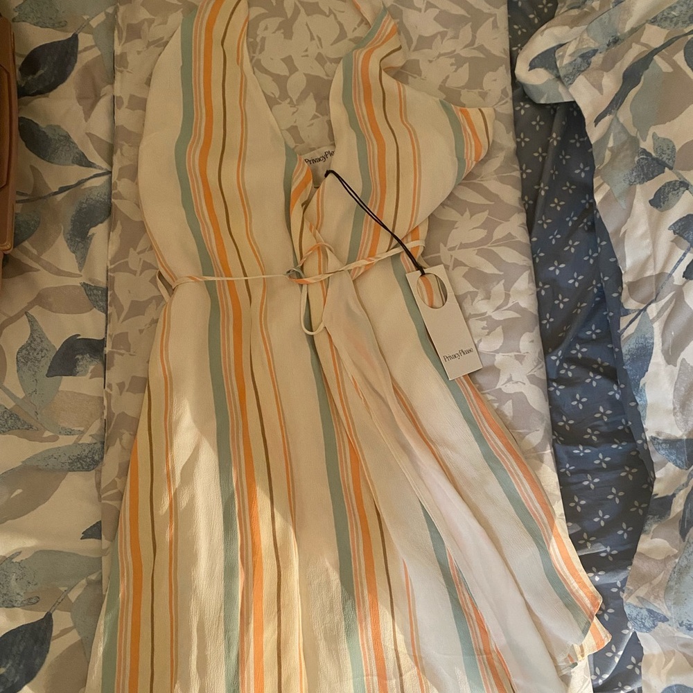 Privacy Please Frida Striped Halter Mini Dress NWT - Picture 4 of 4